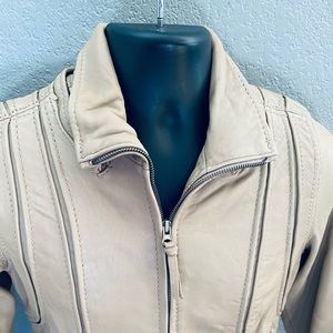 Aqua Tan Buttery Soft Leather Jacket - Size: S